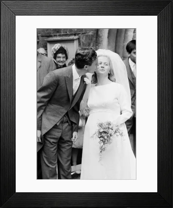 Framed Print : Robin Wilson weds Joy Crispin at St Gregorys Church, Dawlish, Devon Framed Print : Robin Wilson weds Joy Crispin at St Gregorys Church, Dawlish, Devon