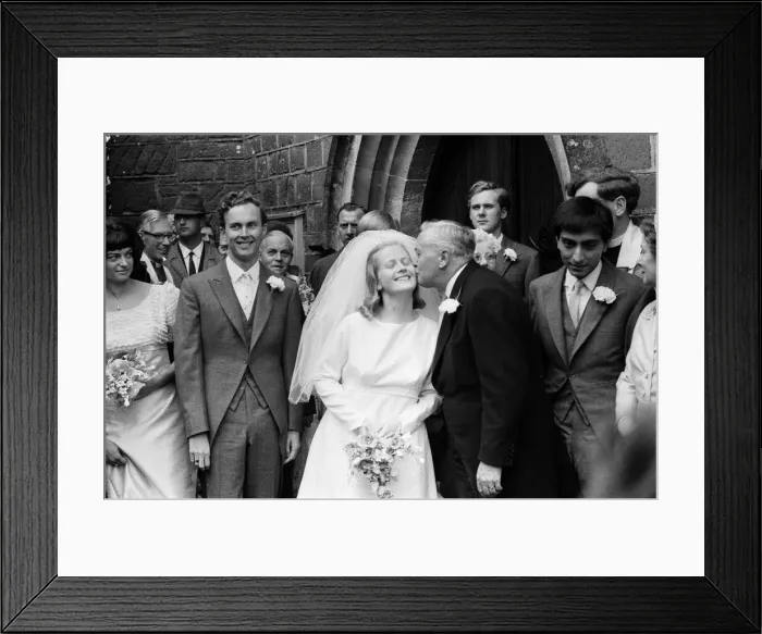 Framed Print : Robin Wilson weds Joy Crispin at St Gregorys Church, Dawlish, Devon Framed Print : Robin Wilson weds Joy Crispin at St Gregorys Church, Dawlish, Devon
