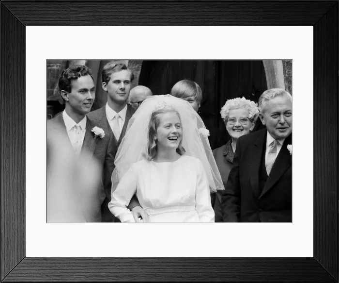 Framed Print : Robin Wilson weds Joy Crispin at St Gregorys Church, Dawlish, Devon Framed Print : Robin Wilson weds Joy Crispin at St Gregorys Church, Dawlish, Devon