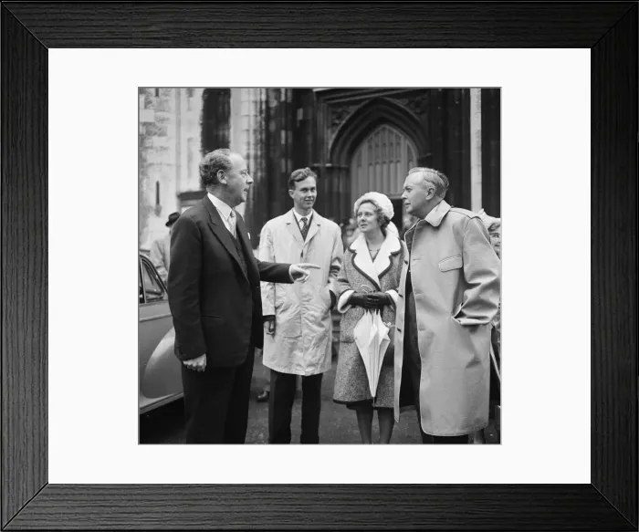 Framed Print : Shadow Foreign Secretary Harold Wilson pictured with wife Mary Wilson Framed Print : Shadow Foreign Secretary Harold Wilson pictured with wife Mary Wilson