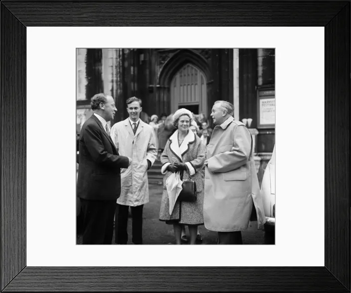 Framed Print : Shadow Foreign Secretary Harold Wilson pictured with wife Mary Wilson Framed Print : Shadow Foreign Secretary Harold Wilson pictured with wife Mary Wilson