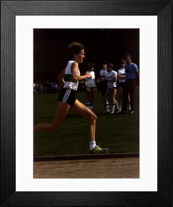 Framed Print : Zola Budd South African athlete June 1984