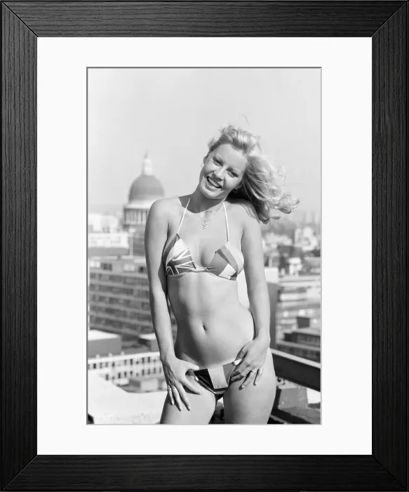Framed Print : Siv Hederby, 20 year old model from Sweden, voices here approval by wearing Pro Europe Framed Print : Siv Hederby, 20 year old model from Sweden, voices here approval by wearing Pro Europe