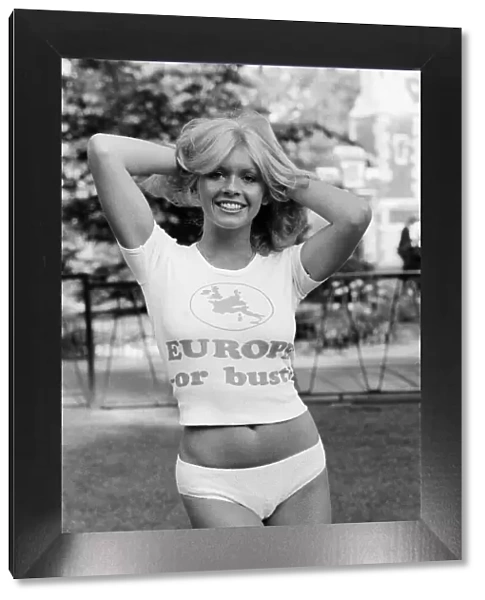 Beverly Pilkington, 22 year old model from Essex, wearing Pro Europe white tee shirt with