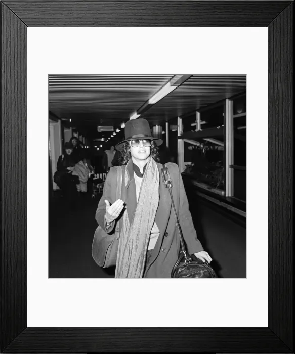Framed Print : Debra Winger arrives in London. 25th February 1984