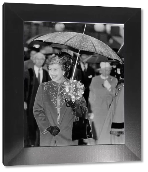 Queen Elizabeth II visits Epsom in Surrey. She is there to open The Ashley Centre
