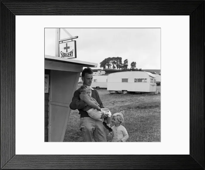 Framed Print : An injured boy at the Doctors Surgery at Sandy Bay Caravan site, near Exmouth, Devon Framed Print : An injured boy at the Doctors Surgery at Sandy Bay Caravan site, near Exmouth, Devon