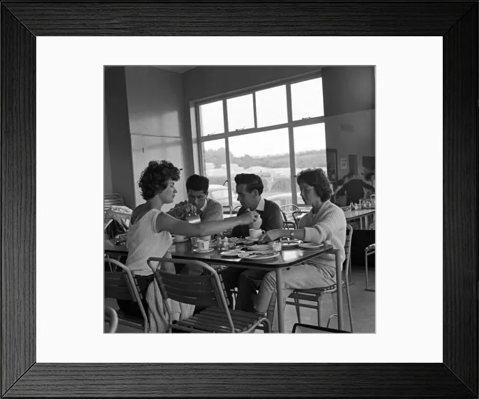 Framed Print : Sandy Bay Caravan site, near Exmouth, Devon. 14th July 1961 Framed Print : Sandy Bay Caravan site, near Exmouth, Devon. 14th July 1961