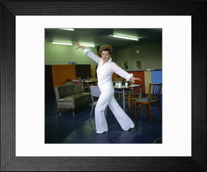 Framed Print : Jean Alexander, actor Pictured in a dance work out session Framed Print : Jean Alexander, actor Pictured in a dance work out session
