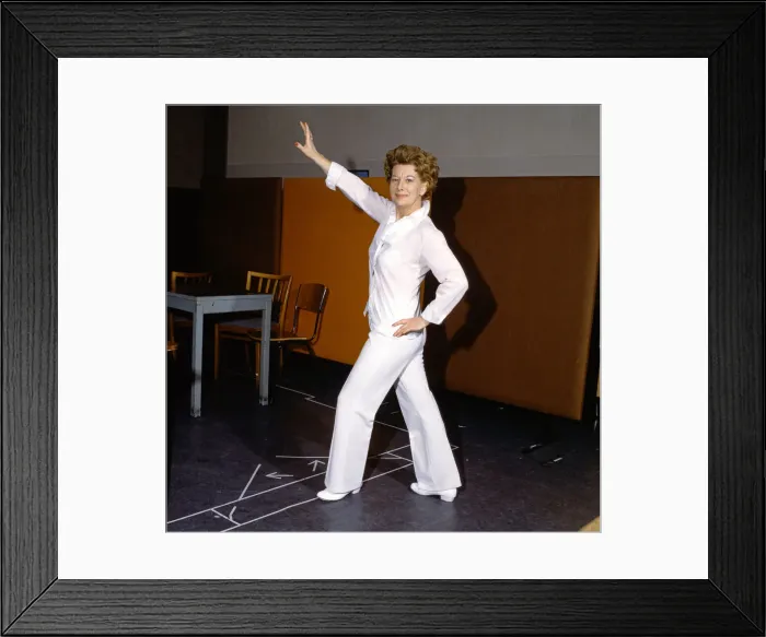 Framed Print : Jean Alexander, actor Pictured in a dance work out session Framed Print : Jean Alexander, actor Pictured in a dance work out session