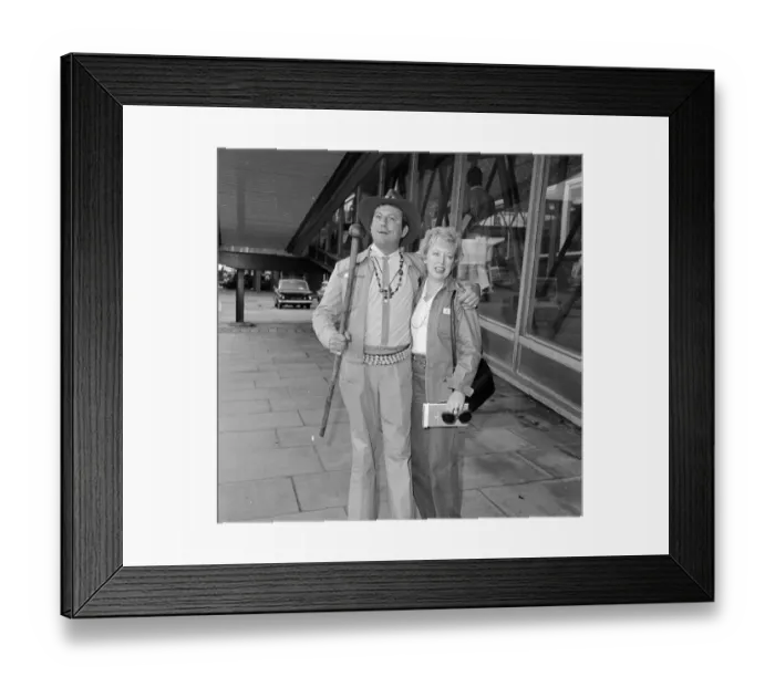 Framed Print : Terry Scott and June Whitfield at London Heathrow Airport Picture taken 15th Framed Print : Terry Scott and June Whitfield at London Heathrow Airport Picture taken 15th