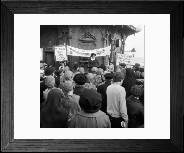 Framed Print : Vanessa Redgrave plays the part of Sylvia Pankhurst in the film Oh