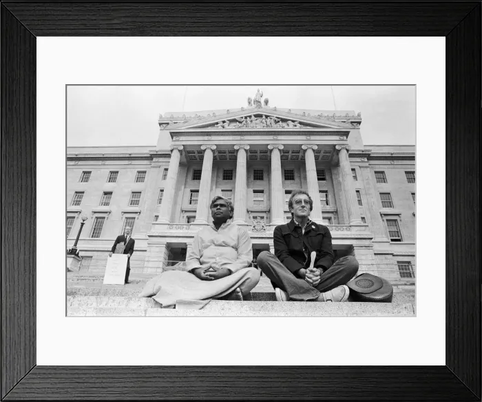 Framed Print : Peter Sellers and Swami Vishnu on a Peace Mission in Belfast