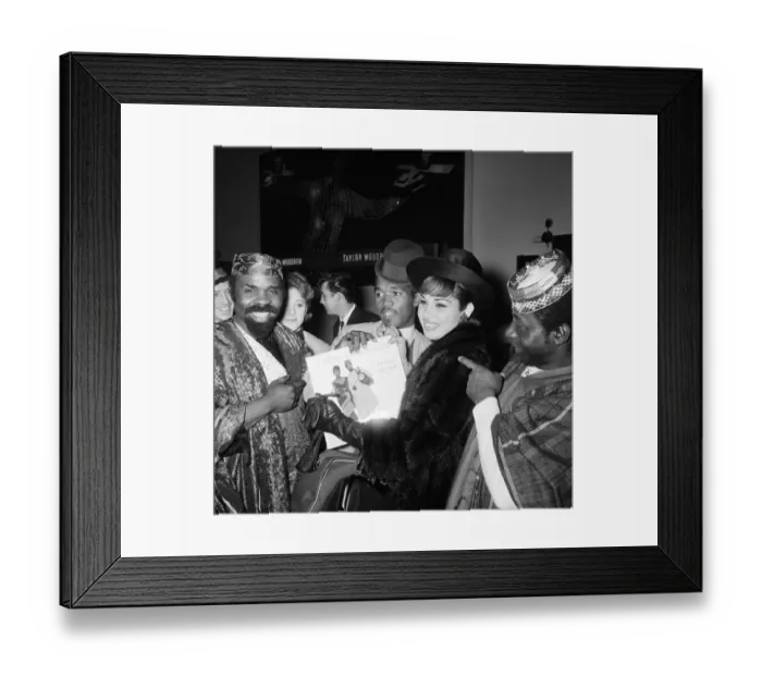 Framed Print : Prince Buster, a Blues Beat Rhythm singer, pictured with his manager Emil Shalit