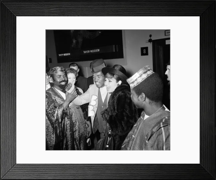 Framed Print : Prince Buster, a Blues Beat Rhythm singer, pictured with his manager Emil Shalit