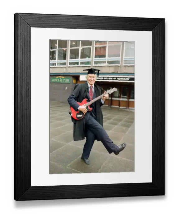 Framed Print : George Martin launching the worlds first degree course in pop music Framed Print : George Martin launching the worlds first degree course in pop music