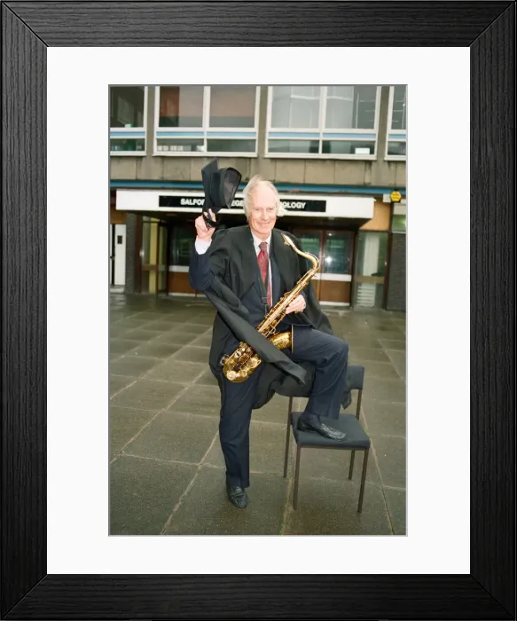 Framed Print : George Martin launching the worlds first degree course in pop music Framed Print : George Martin launching the worlds first degree course in pop music