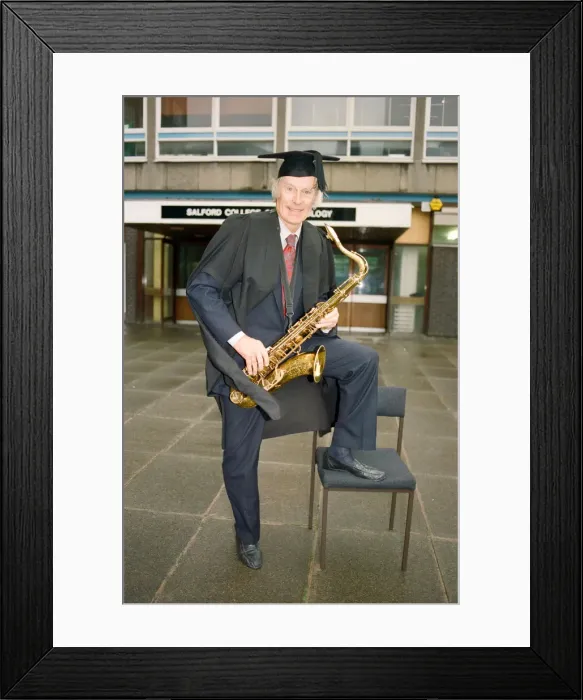 Framed Print : George Martin launching the worlds first degree course in pop music