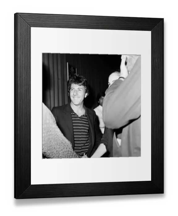 Framed Print : Dustin Hoffman at Raymond Revuebar. 5th July 1981 Framed Print : Dustin Hoffman at Raymond Revuebar. 5th July 1981