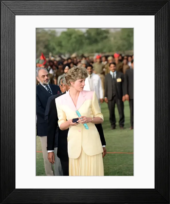 Framed Print : Prince Charles and Princess Diana visit India in February 1992