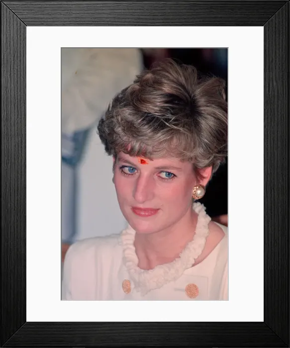 Framed Print : Prince Charles and Princess Diana visit India in February 1992