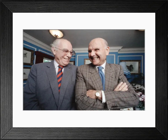 Framed Print : Carry On Columbus director Gerald Thomas (right) and Producer Peter Rogers pictured Framed Print : Carry On Columbus director Gerald Thomas (right) and Producer Peter Rogers pictured