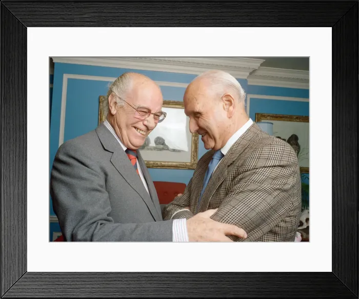 Framed Print : Carry On Columbus director Gerald Thomas (right) and Producer Peter Rogers pictured Framed Print : Carry On Columbus director Gerald Thomas (right) and Producer Peter Rogers pictured