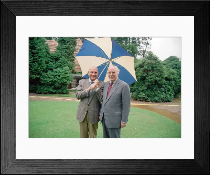 Framed Print : Carry On Columbus director Gerald Thomas (left) and Producer Peter Rogers pictured Framed Print : Carry On Columbus director Gerald Thomas (left) and Producer Peter Rogers pictured