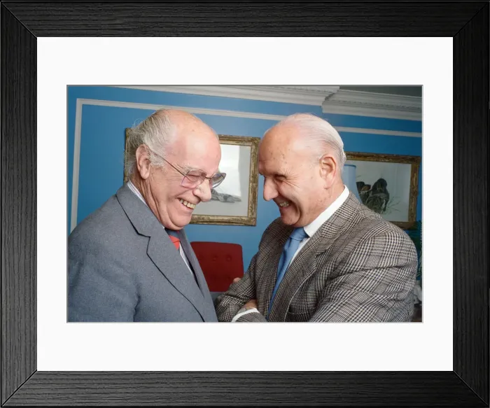 Framed Print : Carry On Columbus director Gerald Thomas (right) and Producer Peter Rogers pictured Framed Print : Carry On Columbus director Gerald Thomas (right) and Producer Peter Rogers pictured
