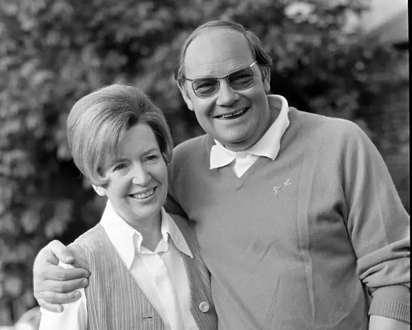 Cliff Mitchelmore and his wife Jean Metcalfe at their home in Reigate, Surrey