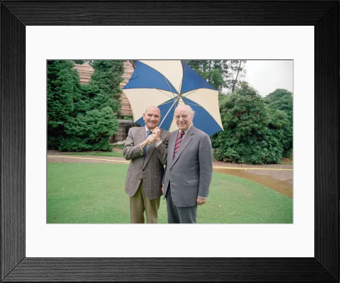 Framed Print : Carry On Columbus director Gerald Thomas (left) and Producer Peter Rogers pictured Framed Print : Carry On Columbus director Gerald Thomas (left) and Producer Peter Rogers pictured
