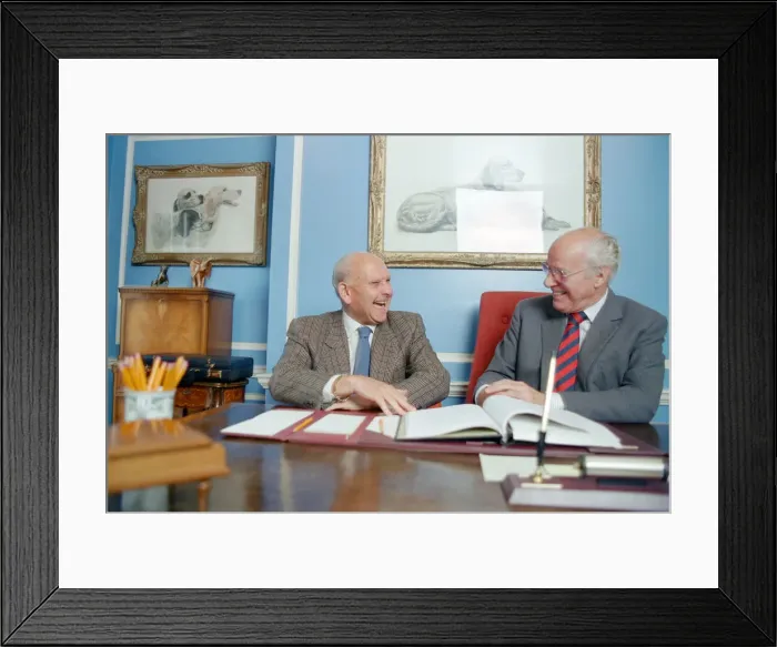 Framed Print : Carry On Columbus director Gerald Thomas (left) and Producer Peter Rogers pictured Framed Print : Carry On Columbus director Gerald Thomas (left) and Producer Peter Rogers pictured