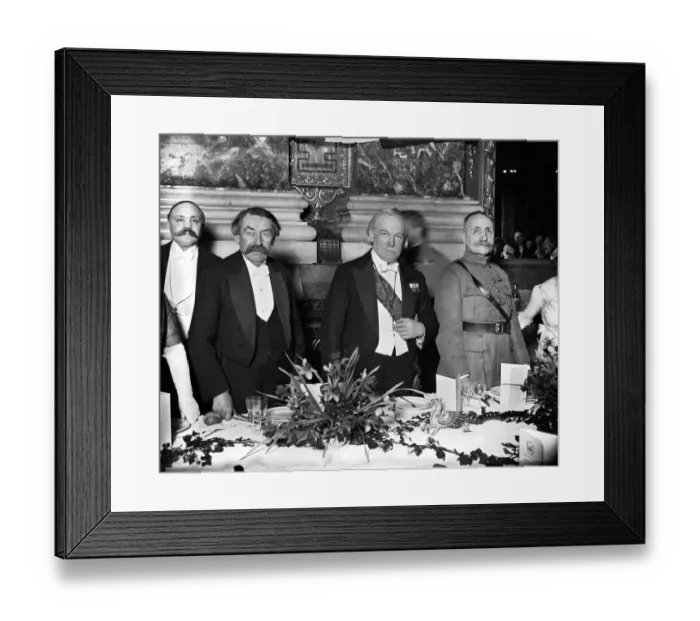 Framed Print : The Prime Minister, Mr David Lloyd George at the Welsh National Banquet at Hotel Cecil
