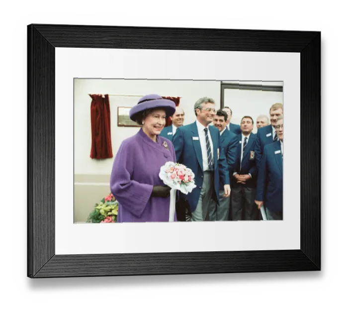 Framed Print : Queen Elizabeth II visits Huddersfield to open a rugby club. 30th November 1990 Framed Print : Queen Elizabeth II visits Huddersfield to open a rugby club. 30th November 1990
