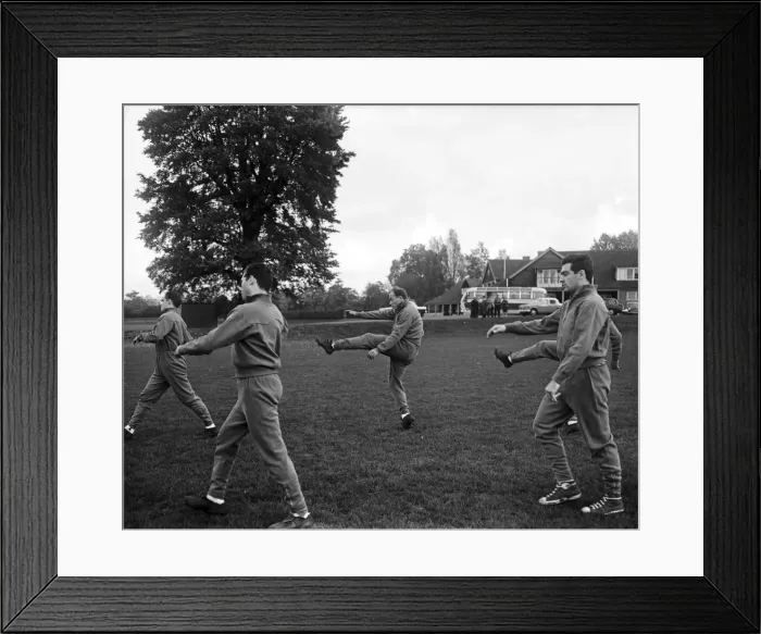 Framed Print : Spains football team training at the Bank of England Club ground at Roehampton Framed Print : Spains football team training at the Bank of England Club ground at Roehampton
