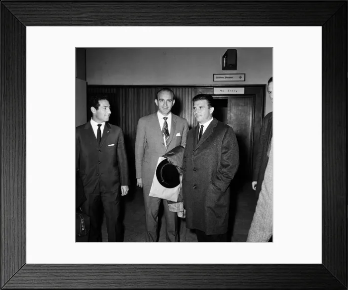 Framed Print : Football players (left to right) Francisco Gento, Alfredo Di Stefano Framed Print : Football players (left to right) Francisco Gento, Alfredo Di Stefano