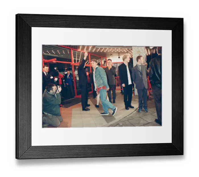 Framed Print : Some of the cast and the director from the film Trainspotting at the premier in Scotland