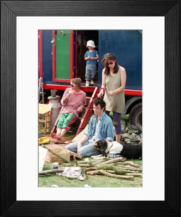 Framed Print : The encampment at Castle Morton Common near Malvern Wells in Worcestershire