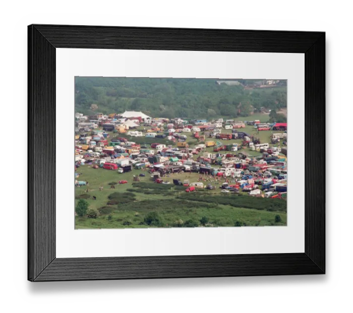 Framed Print : The encampment at Castle Morton Common near Malvern Wells in Worcestershire