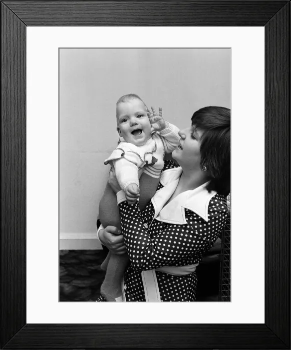Framed Print : Miracle Baby Kevin Hawkes with his mother Elaine. 15th April 1977 Framed Print : Miracle Baby Kevin Hawkes with his mother Elaine. 15th April 1977