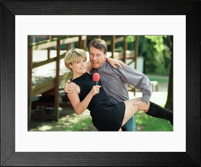 Framed Print : Radio WM presenters Tony Wadsworth and Julie Mayer. 10th September 1997 Framed Print : Radio WM presenters Tony Wadsworth and Julie Mayer. 10th September 1997