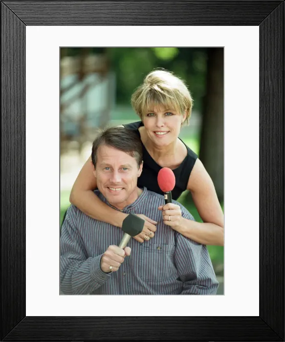 Framed Print : Radio WM presenters Tony Wadsworth and Julie Mayer. 10th September 1997 Framed Print : Radio WM presenters Tony Wadsworth and Julie Mayer. 10th September 1997