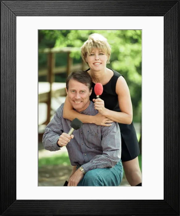 Framed Print : Radio WM presenters Tony Wadsworth and Julie Mayer. 10th September 1997 Framed Print : Radio WM presenters Tony Wadsworth and Julie Mayer. 10th September 1997