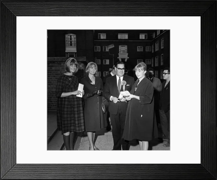 Framed Print : Labour candidate Ivor Richard, for the marginal seat of Barons Court, Hammersmith Framed Print : Labour candidate Ivor Richard, for the marginal seat of Barons Court, Hammersmith