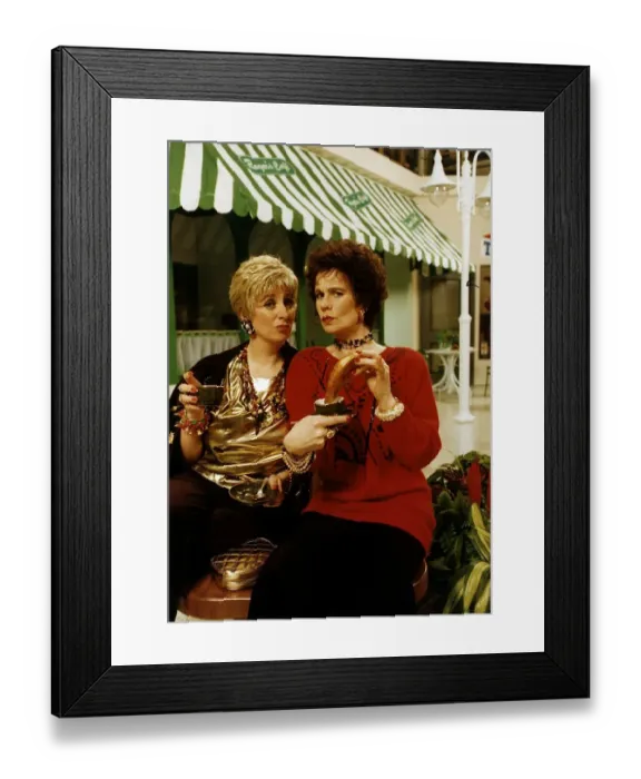 Framed Print : Victoria Wood comedian with Celia Imrie who appear together in Victoria Woods All Day Framed Print : Victoria Wood comedian with Celia Imrie who appear together in Victoria Woods All Day