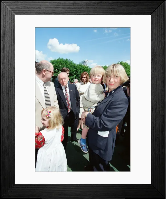 Framed Print : Victoria Wood with her husband Geoffrey Durham and children Grace & Henry Durham Framed Print : Victoria Wood with her husband Geoffrey Durham and children Grace & Henry Durham