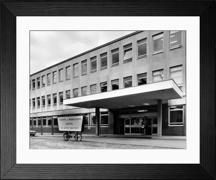 Framed Print : Out Patients Department at Coventry and Warwickshire Hospital, Coventry, West Midlands Framed Print : Out Patients Department at Coventry and Warwickshire Hospital, Coventry, West Midlands