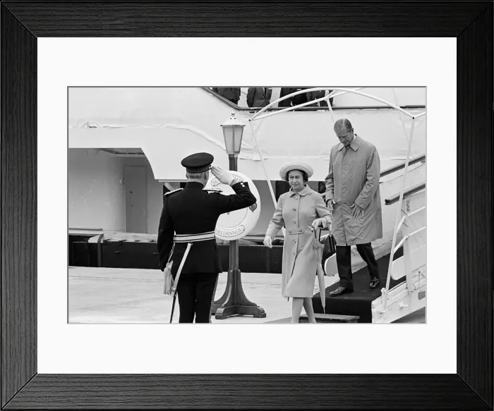 Framed Print : Queen Elizabeth II and Prince Philip, Duke of Edinburgh visit Tees Dock. 14th July 1977 Framed Print : Queen Elizabeth II and Prince Philip, Duke of Edinburgh visit Tees Dock. 14th July 1977