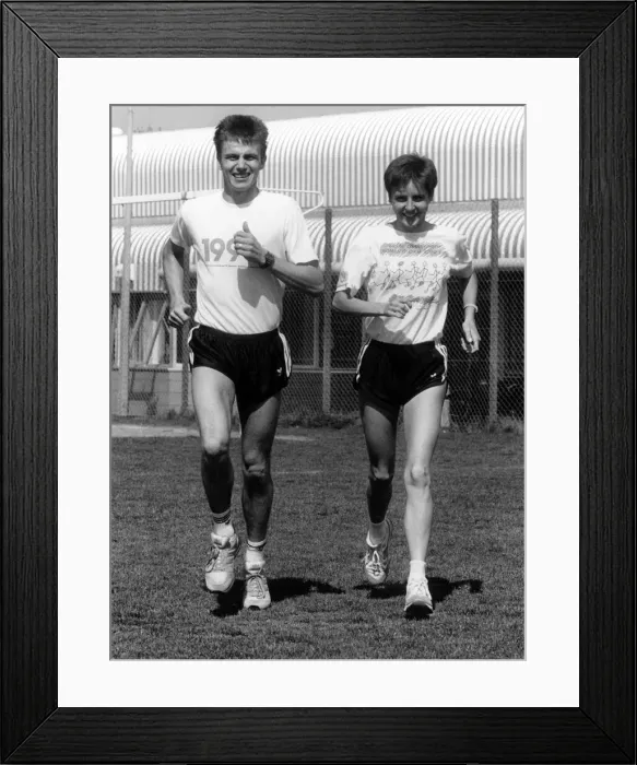 Framed Print : Paul and Wendy Breed, Athletes who run the Gold Bond Lottery Scheme Framed Print : Paul and Wendy Breed, Athletes who run the Gold Bond Lottery Scheme