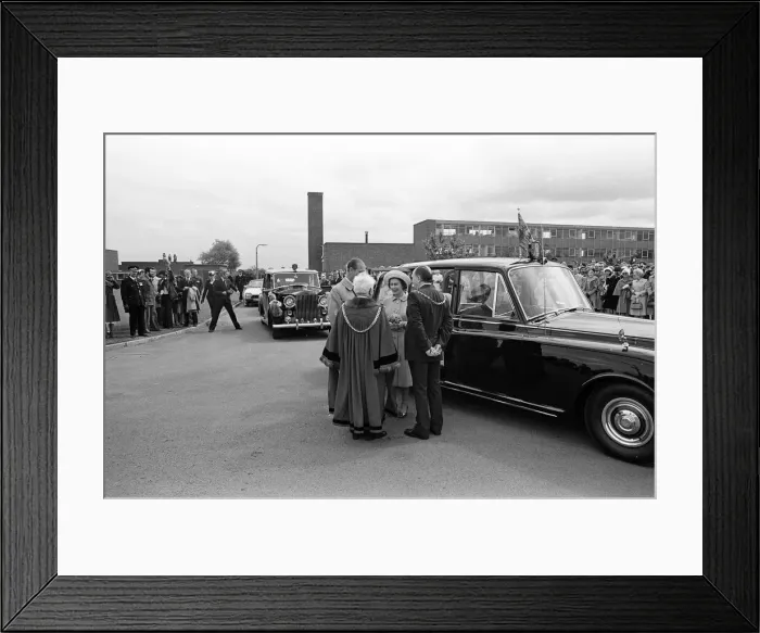 Framed Print : Queen Elizabeth II and Prince Philip, Duke of Edinburgh visit Prissick Base during